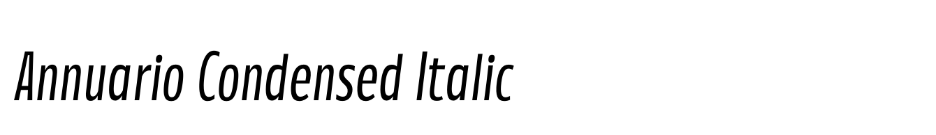 Annuario Condensed Italic
